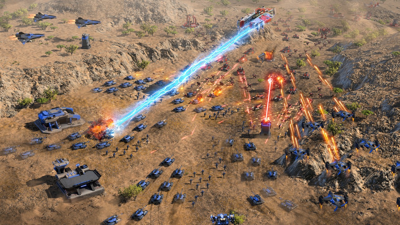 Udana gra strategiczna w klimacie science fiction otrzyma sequel, który ma zachwycić nieziemską skalą. Ashes of the Singularity 2 czerpie z dwóch legendarnych serii RTS-ów, źródło grafiki: Oxide Games.