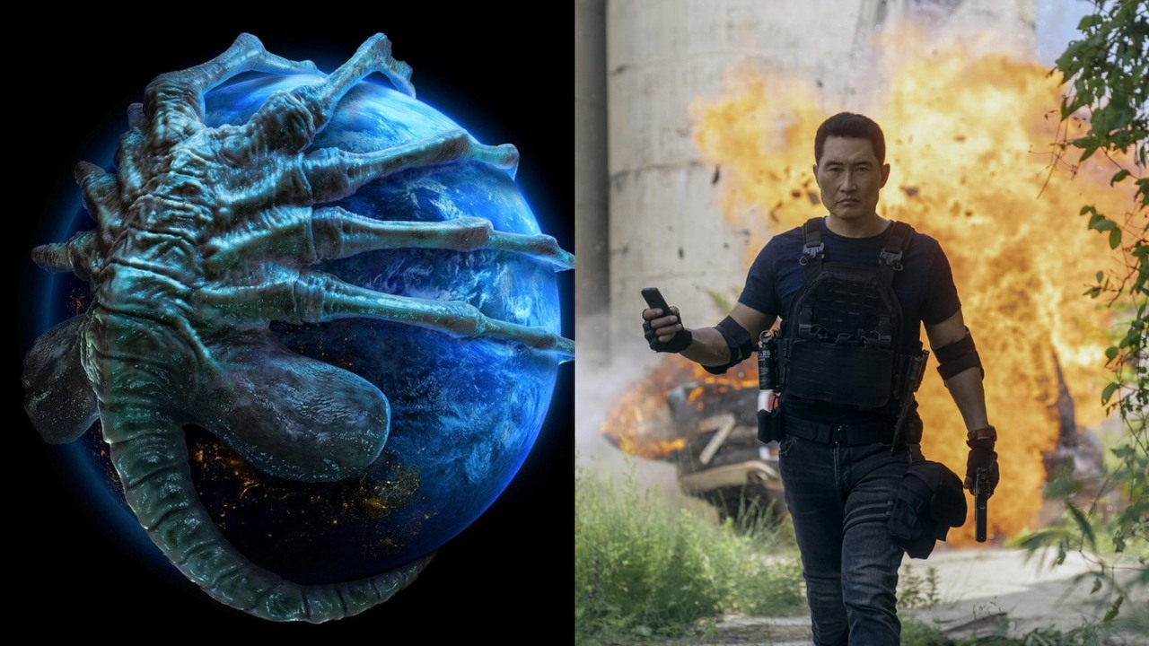 Ten tydzień porwie fanów sci-fi i thrillerów. Nowa odsłona kultowej serii i szpiegowski pojedynek Netflix kontra Prime Video, źródło grafiki: Motyl, Prime Video, 2025 / Obcy: Ziemia, Noah Hawley, Disney+, 2025.