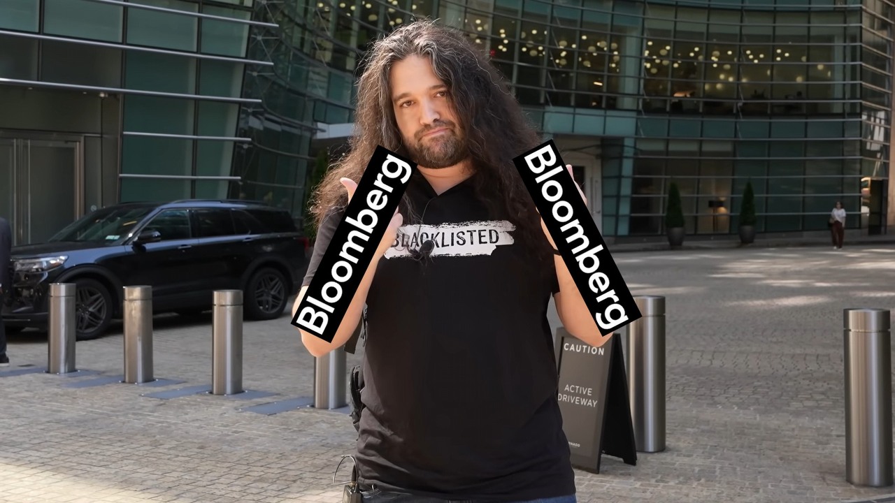 Film o czarnym rynku kart Nvidii zdjęty z YouTube. Autorzy nie znają powodu, ale wiedzą kto za tym stoi, źródło grafiki: YouTube; Gamers Nexus; 2025 | Bloomberg; materiały promocyjne.