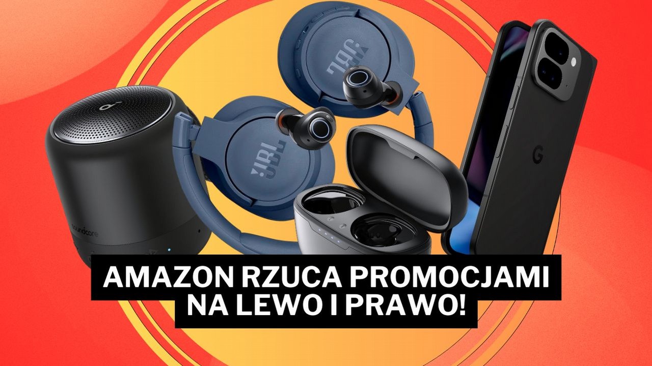 Amazon rozpoczyna wrzesień z przytupem! W promocji znajdziesz szalenie popularne słuchawki i mocarny, choć miniaturowy, głośnik, źródło grafiki: Amazon.pl.