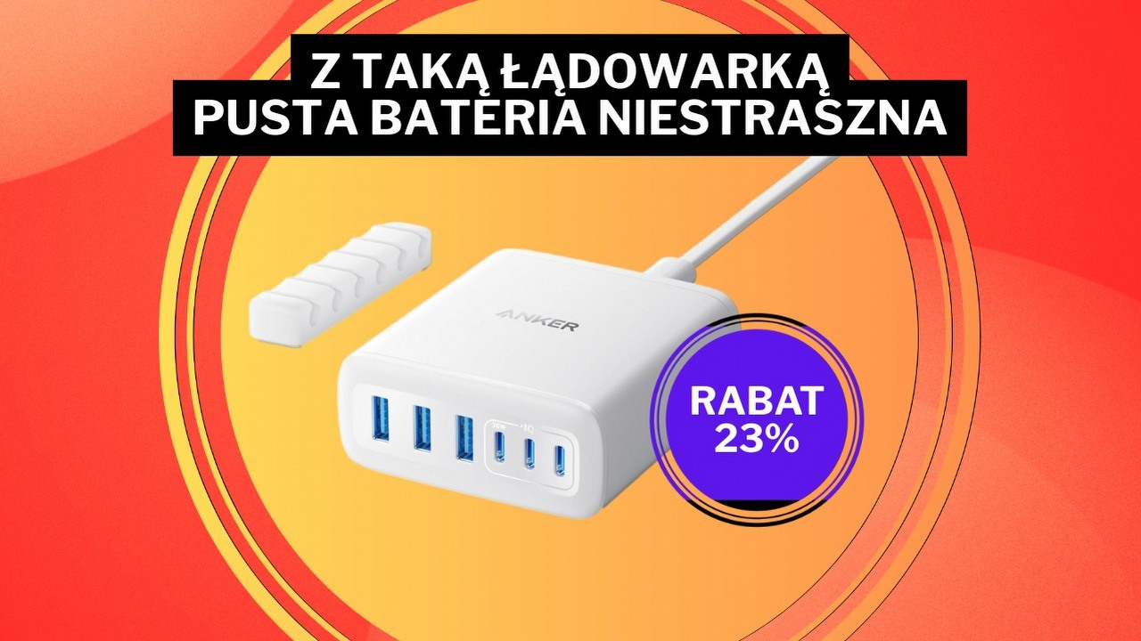 Ta ładowarka ma 6 portów, 112W mocy i obniżoną o 23% cenę! Amazon pokazuje, jak się robi świetne promocje, źródło grafiki: Anker; materiały promocyjne.