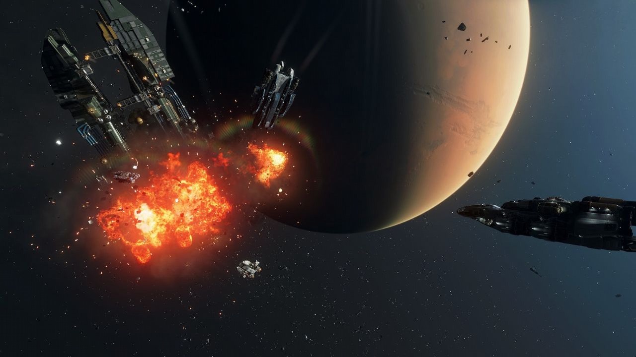 Tajemnicze wideo Bethesdy ucieszyło graczy Starfielda. Pojawiają się na nim tylko dwa słowa, źródło grafiki: Bethesda Game Studios.