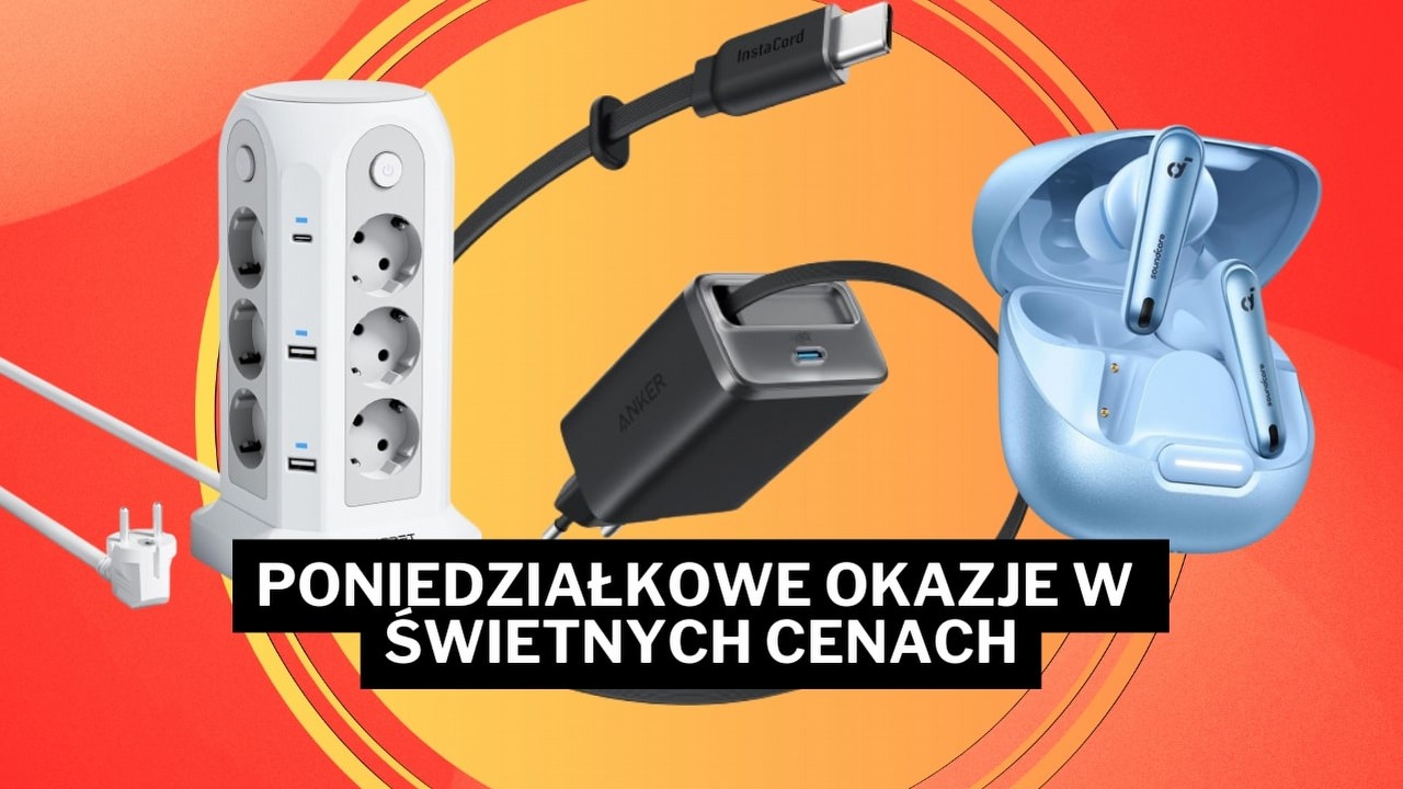 Rozpocznij pozytywnie nowy tydzień ze świetnymi okazjami - dziś taniej kupisz ładowarkę ze zwijającym się kablem i wysoko oceniane słuchawki Ankera, źródło grafiki: Anker, soundcore, TESSAN.