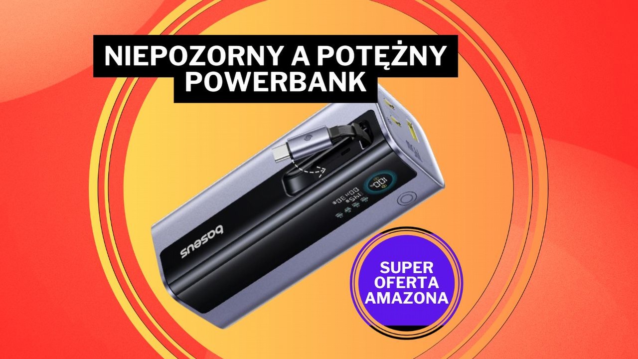 Ten powerbank jest mniejszy niż puszka energetyka, a naładuje Twojego smartfona w kilka chwil, źródło grafiki: Baseus.