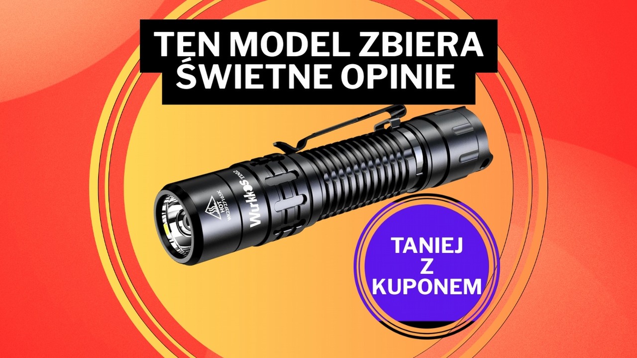 Setki pozytywnych opinii i zaskakująco niska cena. Ta latarka robi furorę na Amazonie, źródło grafiki: Wurkkos.