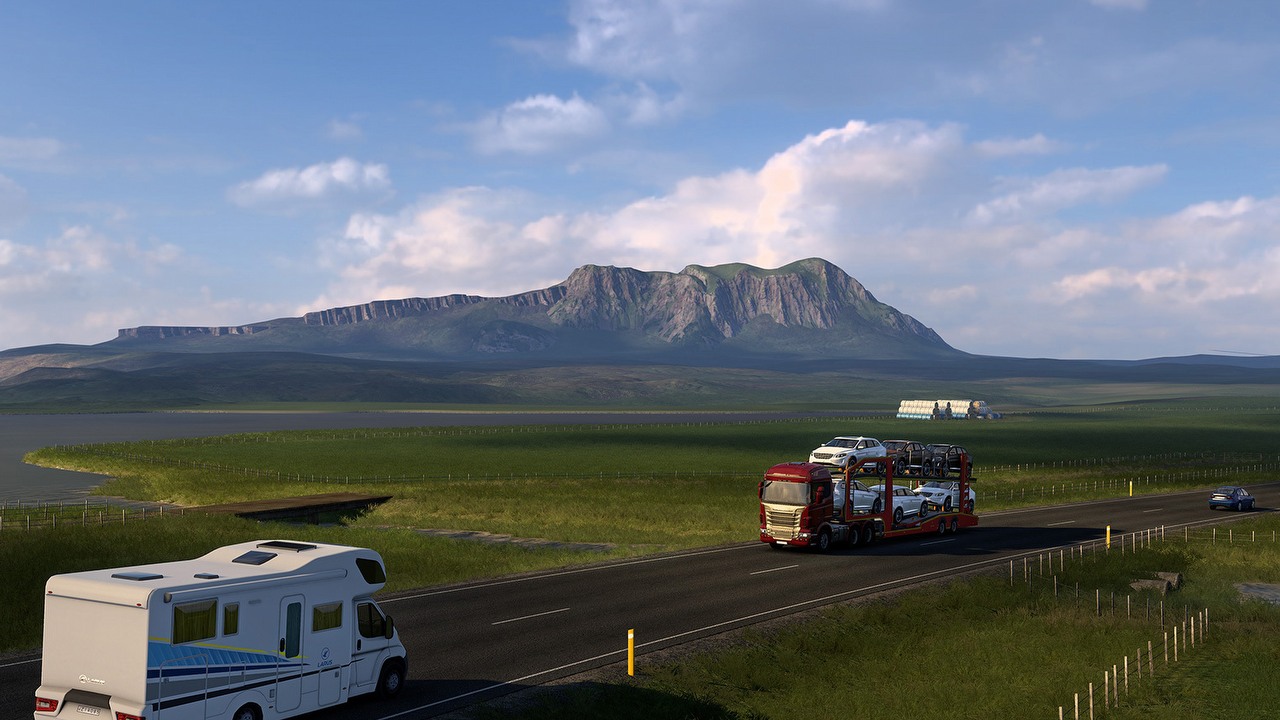Bijącym sercem nowego dodatku do popularnego symulatora ciężarówki będzie jedna bardzo długa droga. Oto główna atrakcja Islandii w ETS2, źródło grafiki: SCS Software.
