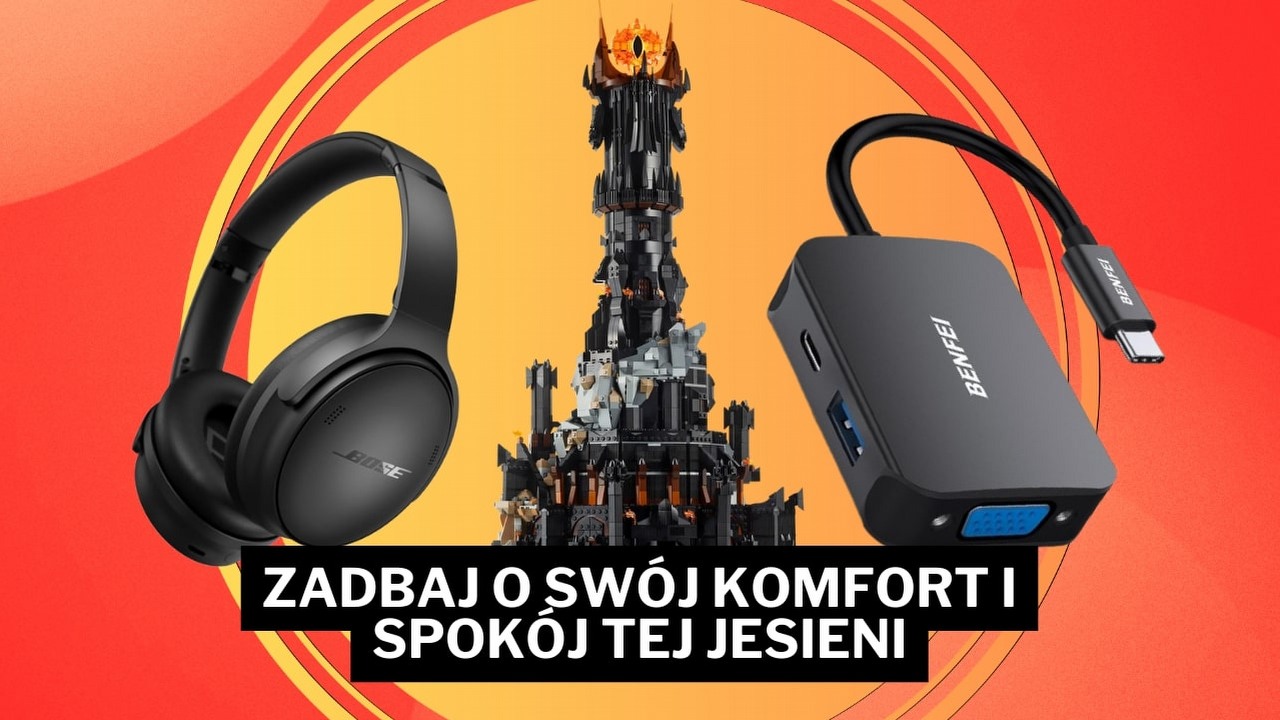 Najlepsze okazje na Amazonie w pierwszy weekend października - w ofercie LEGO Władca Pierścieni i samochodowy niezbędnik, źródło grafiki: LEGO, Bose, Benefi.