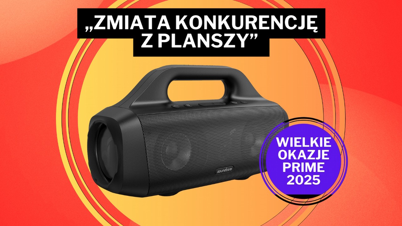 „Gra lepiej niż JBL Charge 4”, a kosztuje 2 razy mniej! Gwiazda Wielkich Okazji Prime 2025 na Amazonie 20% taniej, źródło grafiki: Anker Soundcore.