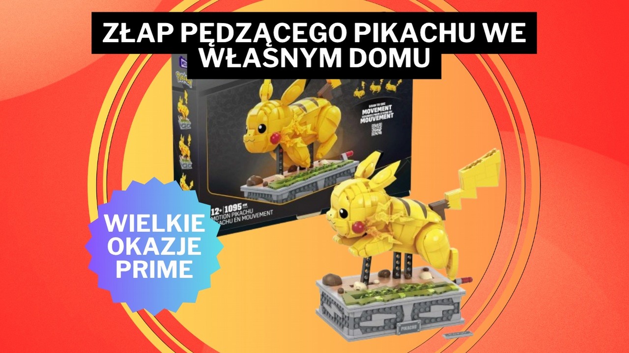 Piękny Pikachu w stylu LEGO - złap go 35% taniej podczas Wielkich Okazji Prime Amazona, źródło grafiki: Mega.