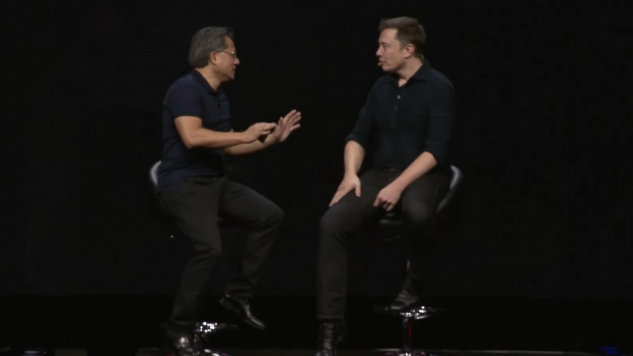 Jensen Huang i Elon Musk łączą siły. Dzięki NVIDII xAI rozbuduje superkomputer i zbuduje kapitał 20 miliardów dolarów, źródło grafiki: YouTube: NVIDIA; 2015.
