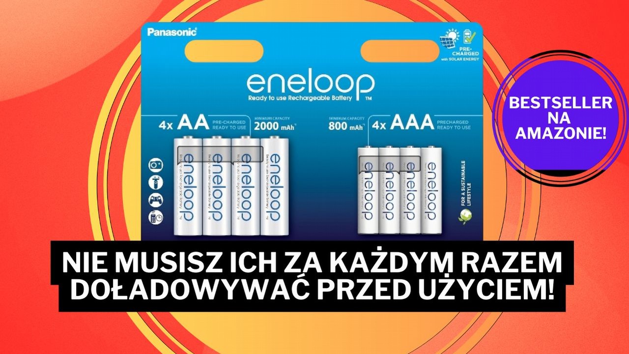 „Używam Eneloop od 20 lat” - te akumulatorki za nieco ponad 80 zł robią furorę na Amazonie i zupełnie się temu nie dziwię, źródło grafiki: Amazon.pl.