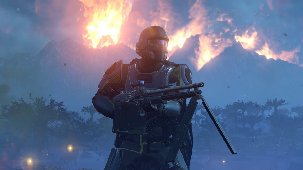 Gracz zmienia Helldivers 2 w grę ze świata Warhammera 40K. Pokazał krótki gameplay w roli zwykłego gwardzisty Imperium, źródło grafiki: Arrowhead Studios.