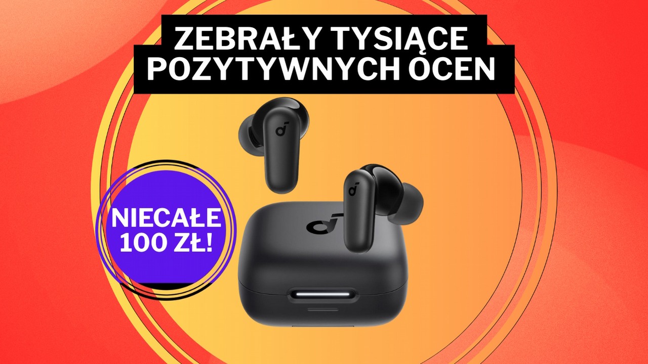 „Najlepsze słuchawki douszne” 57% taniej! ANC, 45 godzin baterii i cena jak z Black Friday na Amazonie, źródło grafiki: Anker.