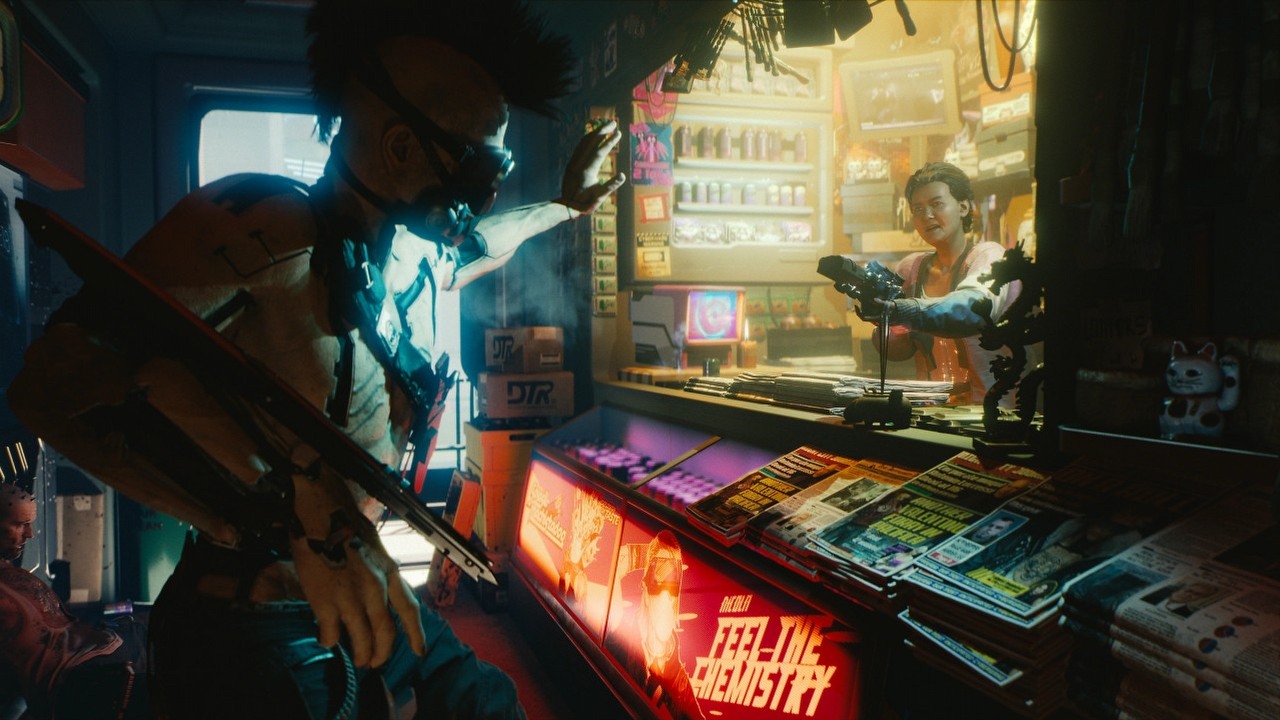 „18 000 zł zmarnowane na bezsensowny eksperyment”. Gracz odpalił Cyberpunka 2077 na „najmniejszym superkomputerze AI”, źródło grafiki: Cyberpunk 2077; CD Projekt RED; 2020.