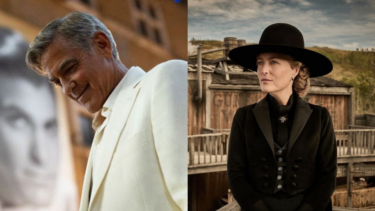 Ponad 100 nowości na Netflix w grudniu. Najnowsza odsłona uwielbianej kryminalnej serii, kontynuacja hitowego sci-fi, film z George’em Clooney'em i serial z Gillian Anderson, źródło grafiki: The Abandons, Kurt Sutter, Netflix, 2025 / Noah Baumbach, Jay Kelly, Netflix, 2025.