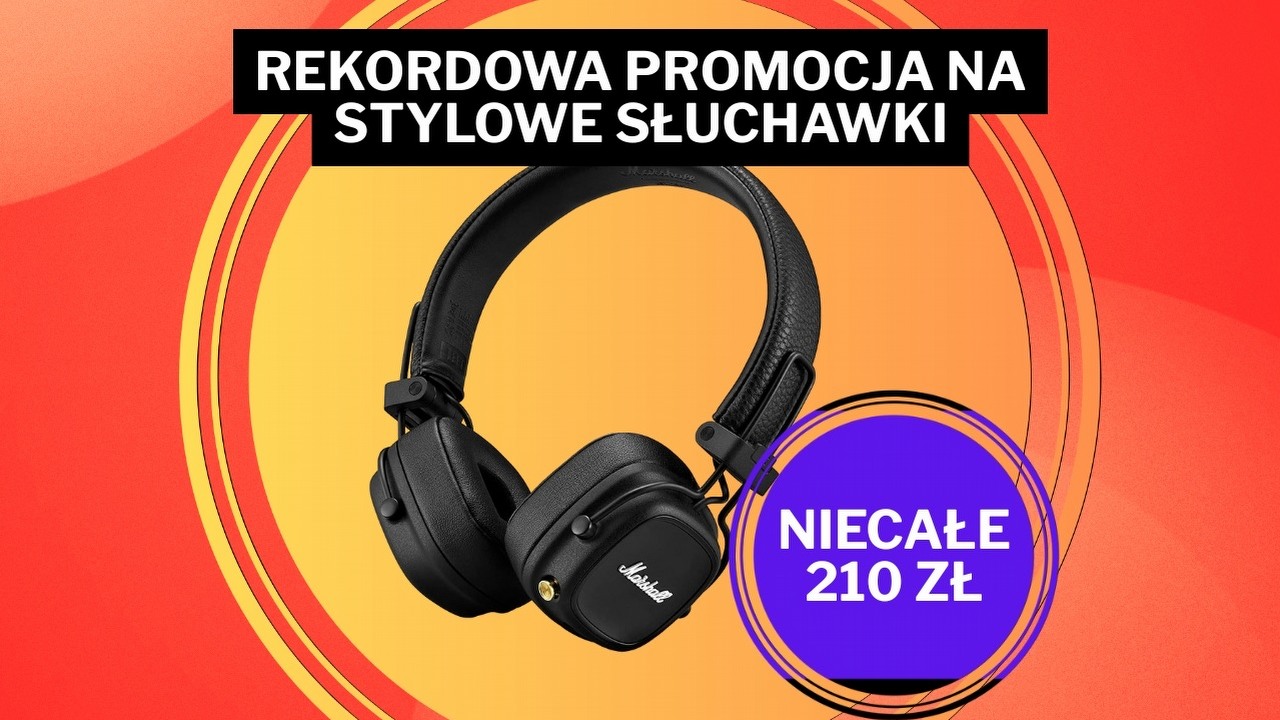 „Najlepsze słuchawki, jakie miałem” w rekordowo niskiej cenie! Szalenie popularny zestaw Marshall Major 4 zapewnia nawet 80 godzin działania, źródło grafiki: Amazon.