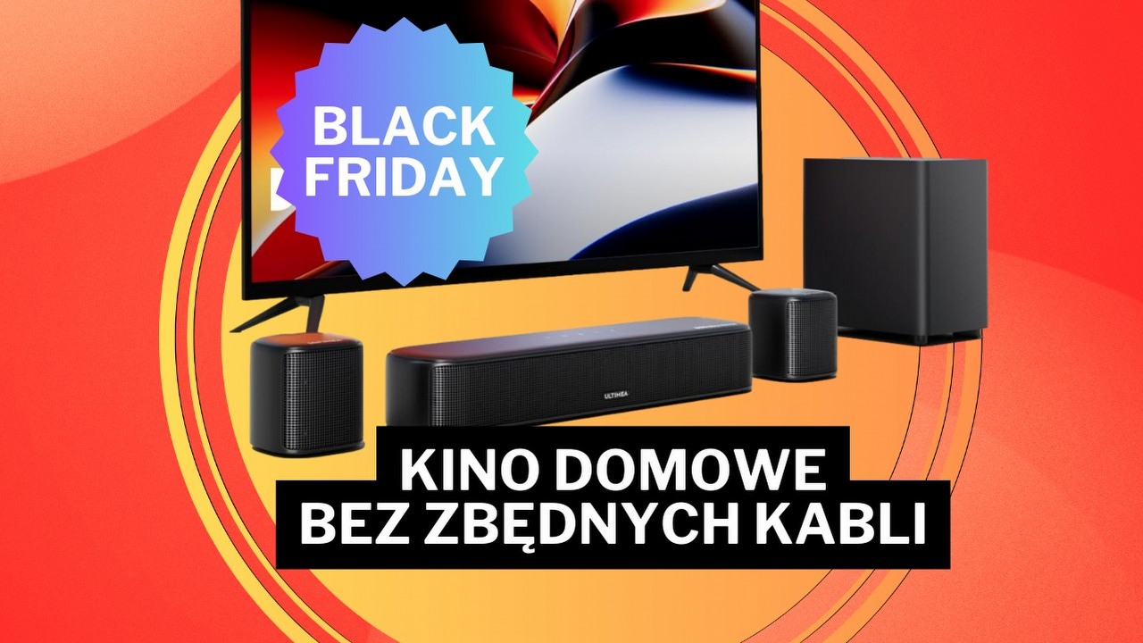 Te kino domowe sprawi, że się uśmiechniesz. Spektakularny sprzęt kupisz w niskiej cenie z okazji Black Friday Week, źródło grafiki: Ultimea; materiały promocyjne.