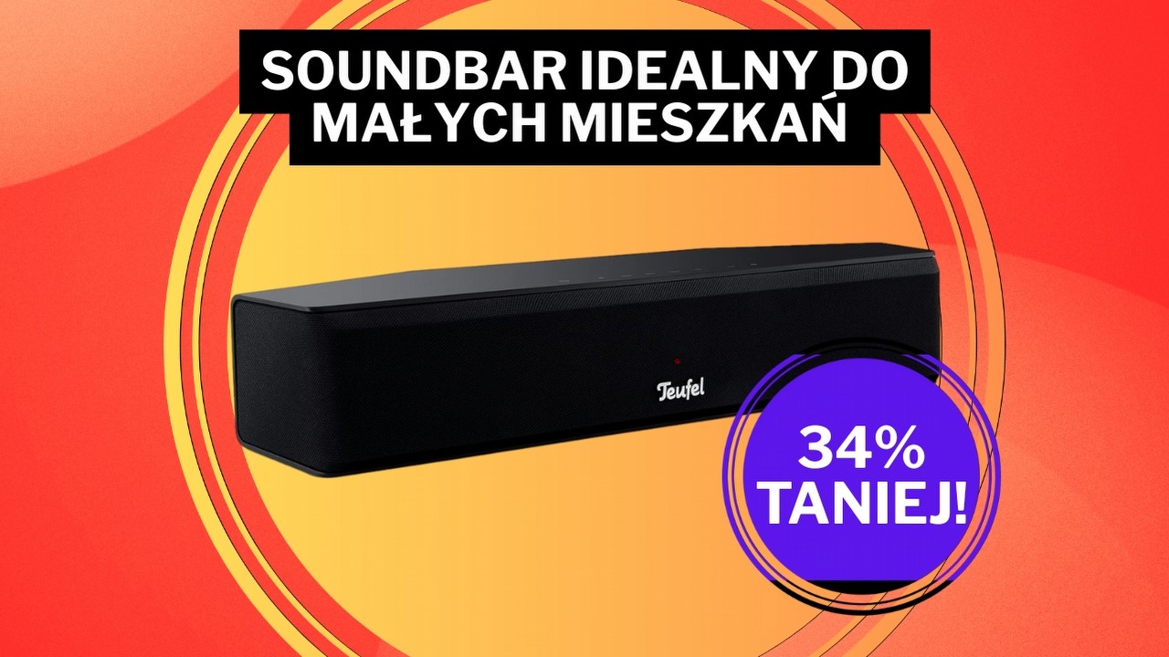 6 miesięcy szukałem soundbara w tym rozmiarze. A dziś to „małe cudo z potężnym dźwiękiem” jest 450 zł tańsze, źródło grafiki: Teufel.