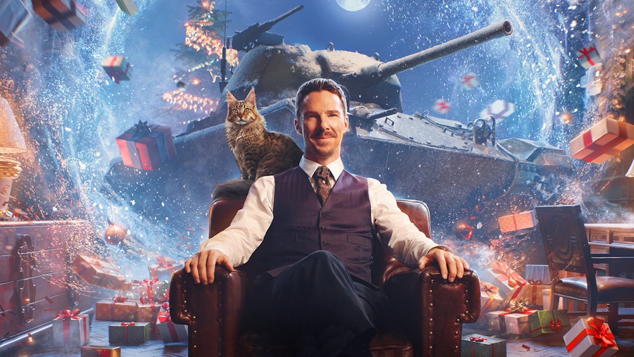 Benedict Cumberbatch przejmuje dowodzenie w World of Tanks. Gwiazda kina w Operacjach Świątecznych 2026, źródło grafiki: Wargaming..