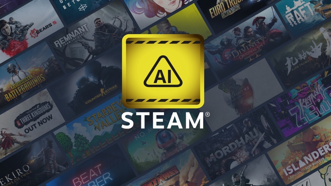Deweloper Valve broni oznaczania na Steam gier stworzonych z pomocą AI. „To tak, jakby powiedzieć, że produkty spożywcze nie powinny mieć listy składników”, źródło grafiki: Valve/Canva.