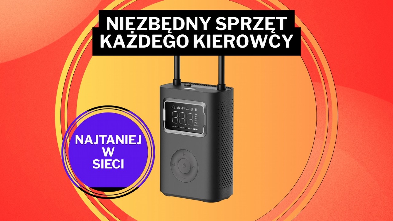 Ten kompresor Xiaomi pompuje koła w 45 sekund! „Najlepszy z najlepszych” - ma 4,7/5 na Amazonie, a kosztuje niecałe 160 zł, źródło grafiki: Xiaomi.