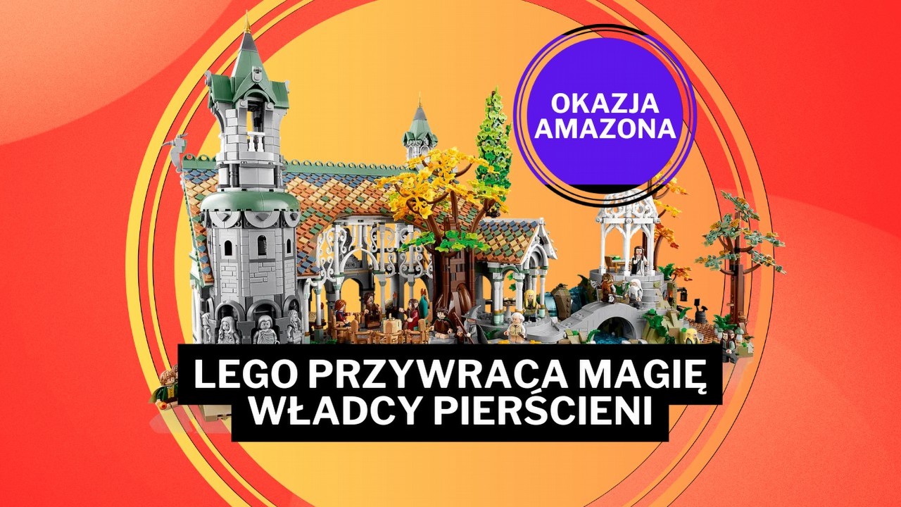 Aż mam ochotę znów obejrzeć LOTR. Filmy Jacksona są wybitne, ale ten zestaw LEGO z elficką twierdzą na 73 cm też imponuje, źródło grafiki: LEGO; materiały promocyjne.