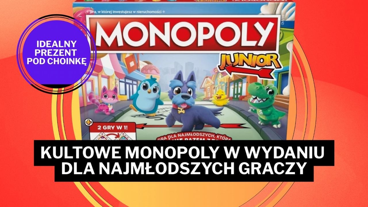 W takie Monopoly jeszcze nie grałeś! Idealne dla najmłodszych, ma dwustronną planszę oraz kosztuje tylko 72 zł, źródło grafiki: Amazon.pl.