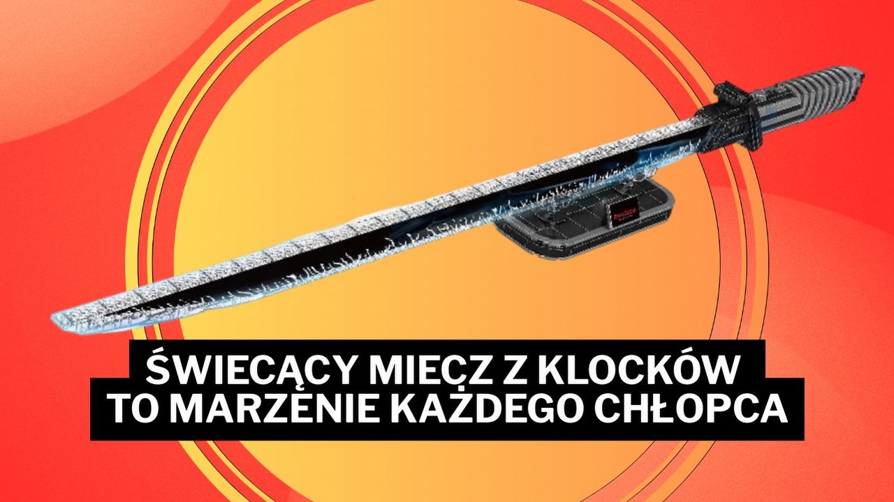 Świecący klockowy miecz z motywem Star Wars zawstydza LEGO! Za niecałe 300 zł dostajemy 885 części i 116 cm długości!, źródło grafiki: Amazon.pl.