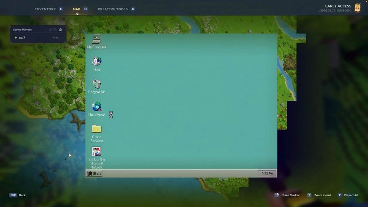 Moder Hytale włączył Windowsa 95 wewnątrz gry i skorzystał z Kalkulatora, źródło grafiki: X: @HytaleModding.