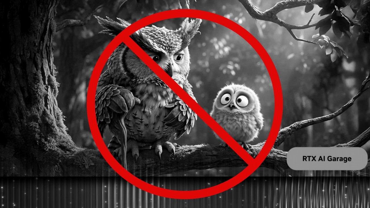 NVIDIA reklamuje AI wygenerowanym filmem z sowami i internauci nie mają litości. „Usuńcie to i zwolnijcie każdego, kto jest odpowiedzialny za wdrażanie AI”, źródło grafiki: NVIDIA; materiały promocyjne.