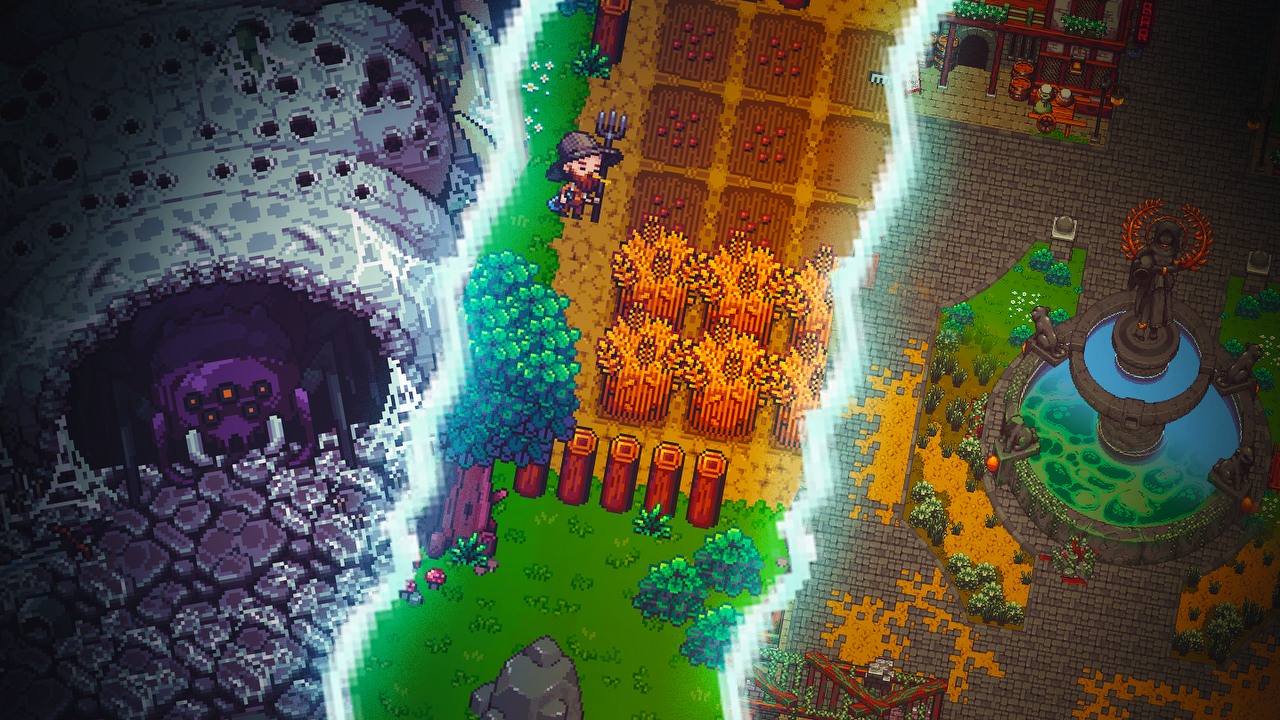 Stardew Valley spotyka Diablo. W Emberville zbudujesz swoją idylliczną wioskę, ale pod ziemią czają się demony i śmierć, źródło grafiki: Cygnus Cross.