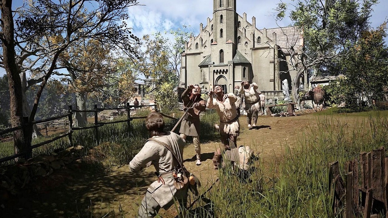 Wyczekiwana średniowieczna gra survivalowa z otwartym światem i hordami nieumarłych udoskonala walkę i budowanie bazy, nim gracze sprawdzą ją za darmo na Steam, źródło grafiki: Ocean Drive Studio.