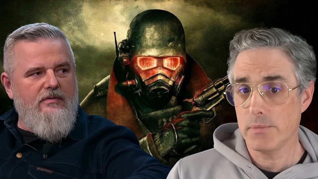 „Co jest z tym człowiekiem? To zawsze była świetna gra”. Twórca Kingdom Come: Deliverance 2 podważa krytyczną narrację na temat kultowego Fallout: New Vegas, źródło grafiki: Obsidian Entertainment / YouTube, Joshua Sawyer, 2026 / YouTube, Show Jana Krause, 2025.