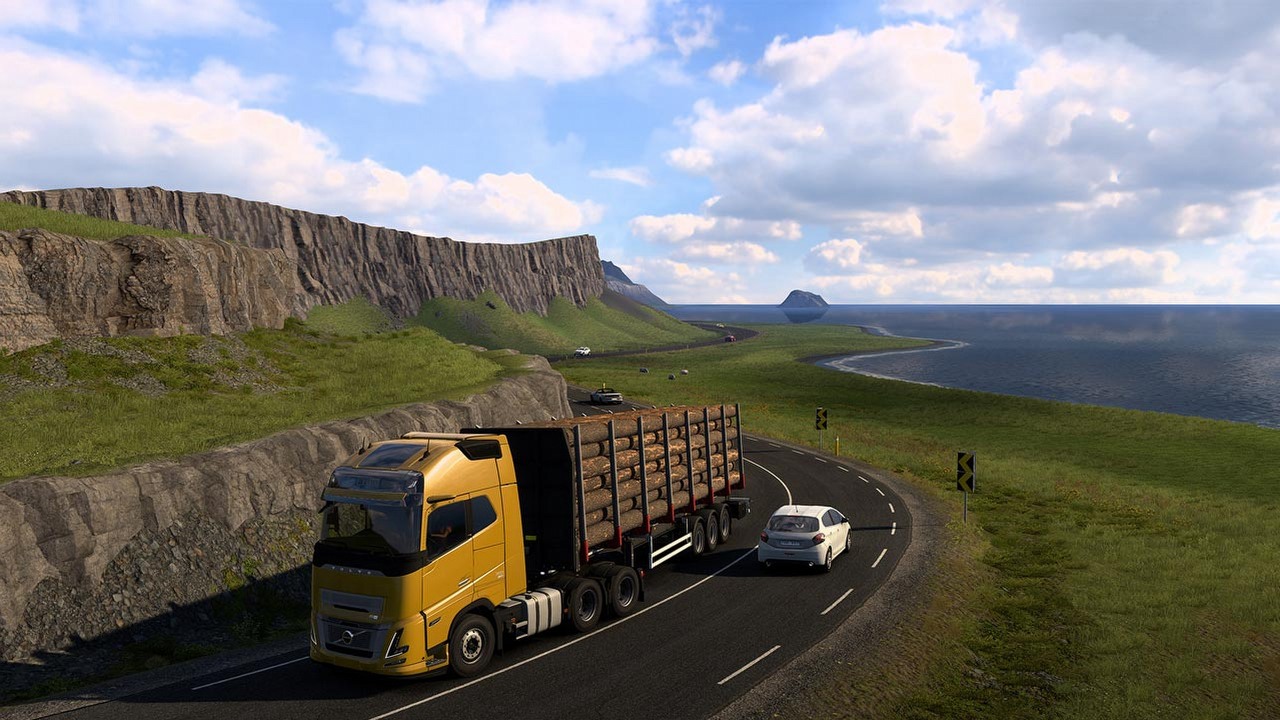 Twórcy ETS2 budują napięcie przed premierą nowego dodatku, prezentując zachwycającą przyrodę Krainy Ognia i Lodu, źródło grafiki: SCS Software.