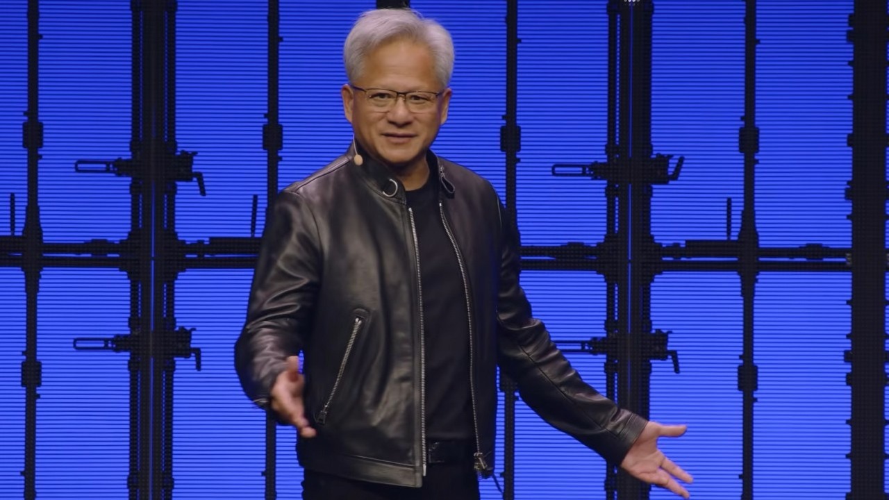 Sztuczna inteligencja nokautuje rynek gier. NVIDIA zarobiła 12 razy więcej na układach AI, źródło grafiki: YouTube: NVIDIA; 2026.