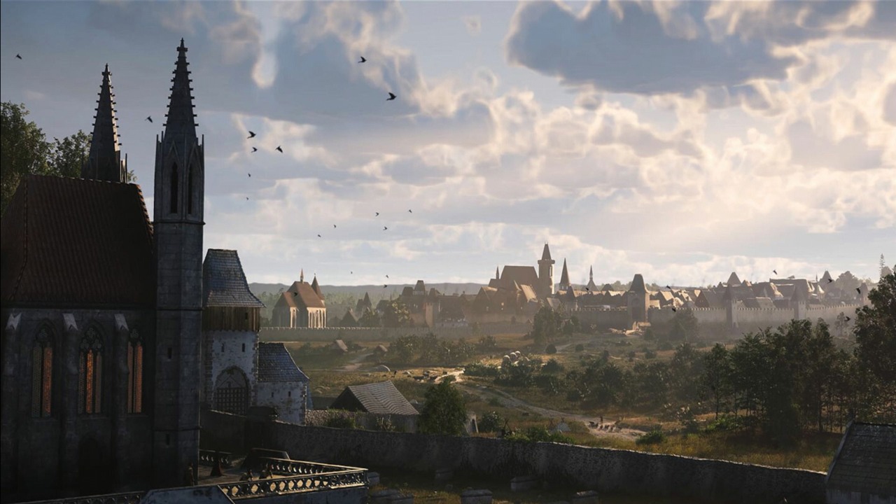 Kuttenberg w KCD2 to tak naprawdę głównie makieta, a funkcjonalnych budynków jest garstka. Mimo to, fani i tak są pod wrażeniem, źródło grafiki: Warhorse Studios.