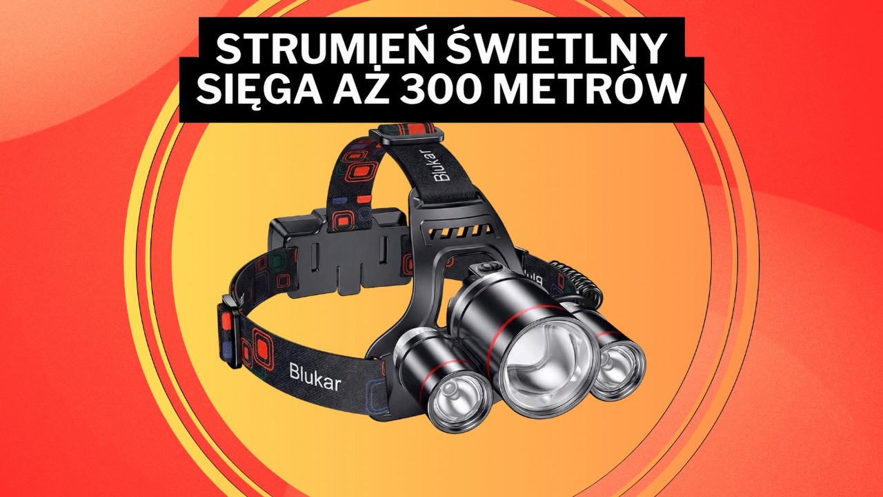 „Lepszej nie znajdziesz” - ta latarka czołowa o jasności 8000 lumenów robi furorę na Amazonie, a kosztuje niecałe 72 zł, źródło grafiki: Blukar.