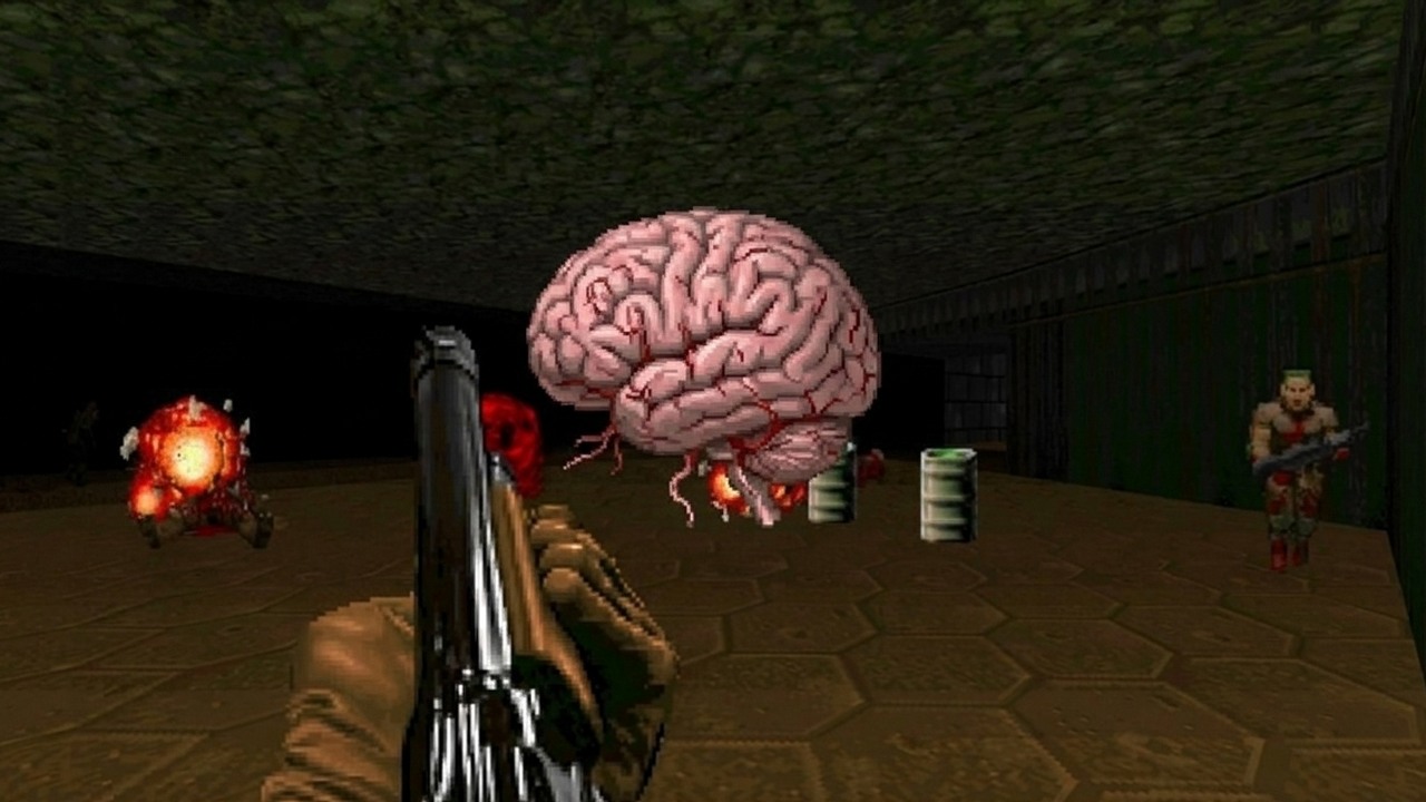 200 000 ludzkich neuronów w laboratorium nauczyło się grać w DOOM-a. Ten eksperyment wygląda jak scena z science fiction, źródło grafiki: DOOM; id Software; 1993 / Gemini.