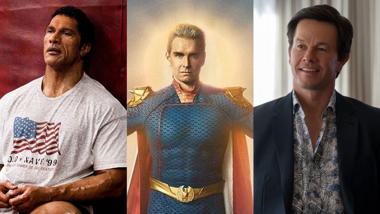 Ponad 40 nowości na Prime Video w kwietniu: powrót największego superbohaterskiego hitu sci-fi Amazona i nowa komedia z Markiem Wahlbergiem, źródło grafiki: The Boys, Eric Kripke, Prime Video, 2019 / The Smashing Machine, Benny Safdie, A24, 2026 / Balls Up, Peter Farrelly, Prime Video, 2026.