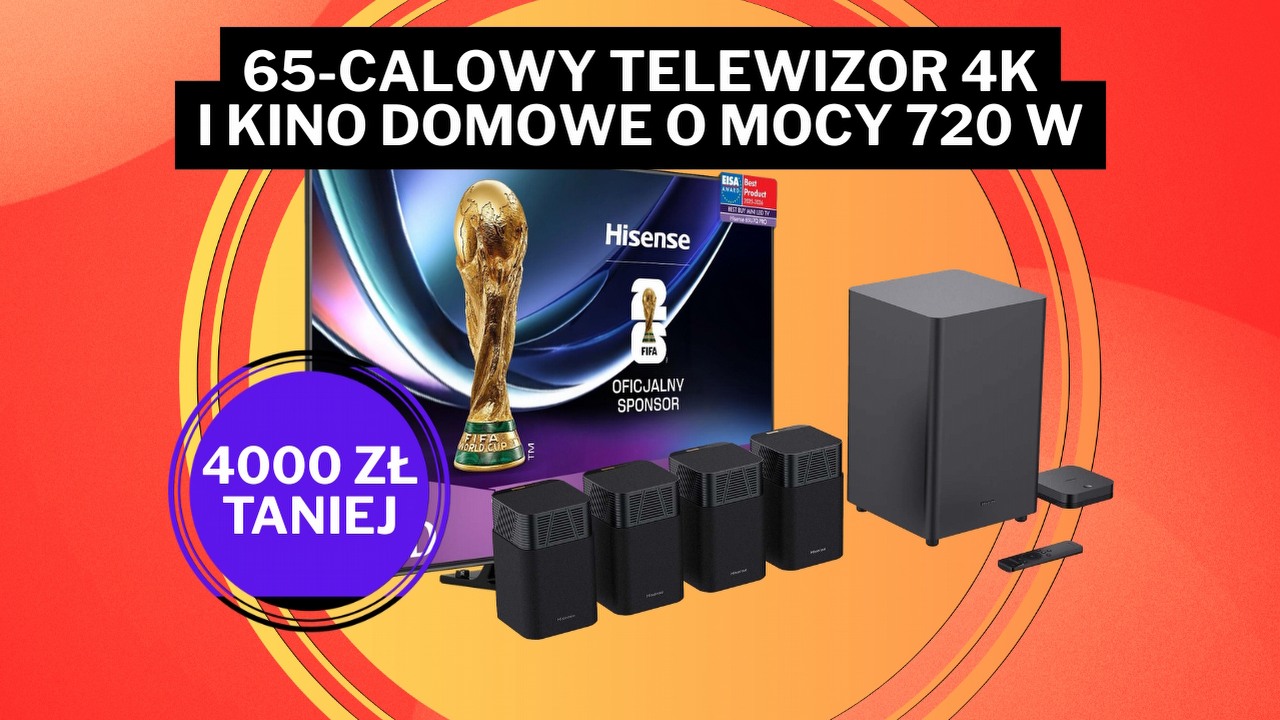 4000 zł oszczędności i sprzęt jak marzenie! Media Expert kusi zestawem Hisense, dzięki któremu poczujesz się jak w kinie, źródło grafiki: Hisense.