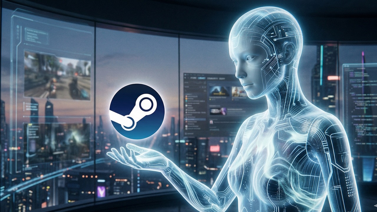 Valve może po cichu pracować nad własnym chatbotem. Choć o SteamGPT nie wiadomo nic pewnego, duża część graczy już teraz mocno się go obawia, źródło grafiki: Google Gemini.