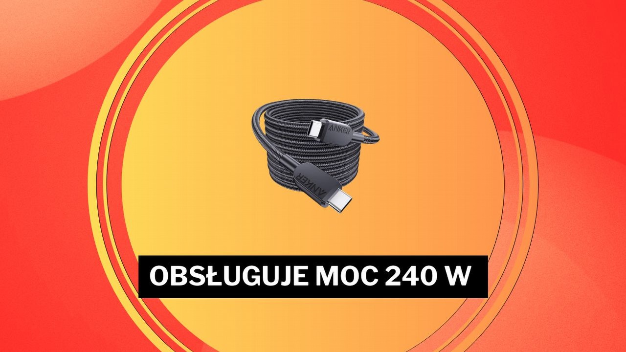 „Anker jest najlepszy” - piszą w opiniach o tym kablu USB-C. 240 W, 3 m i aż 55% taniej na Amazonie, źródło grafiki: Anker.