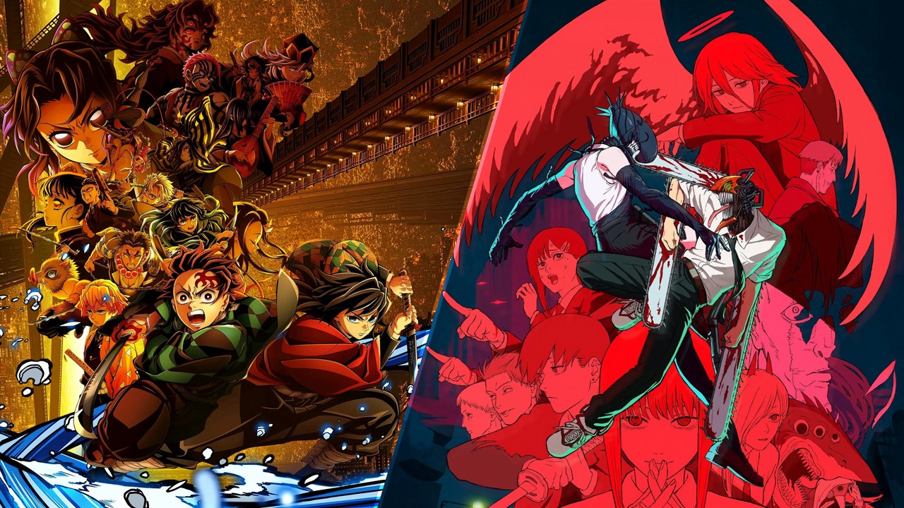 Sukcesy Demon Slayera i Chainsaw Man wyznaczają kierunek. Do 2033 roku zagraniczny rynek anime ma zwiększyć się trzykrotnie, źródło grafiki: Demon Slayer: Infinity Castle, Haruo Sotozaki, Ufotable, 2025 / Chainsaw Man – The Movie: Reze Arc, Tatsuya Yoshihara, MAPPA, 2025.