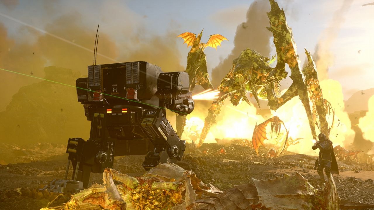 Twórcy Helldivers 2 ujawnili kolejne nowości i wywołali kontrowersje. „To pierwszy pojazd, który znalazł się za paywallem”, źródło grafiki: Arrowhead Game Studios.