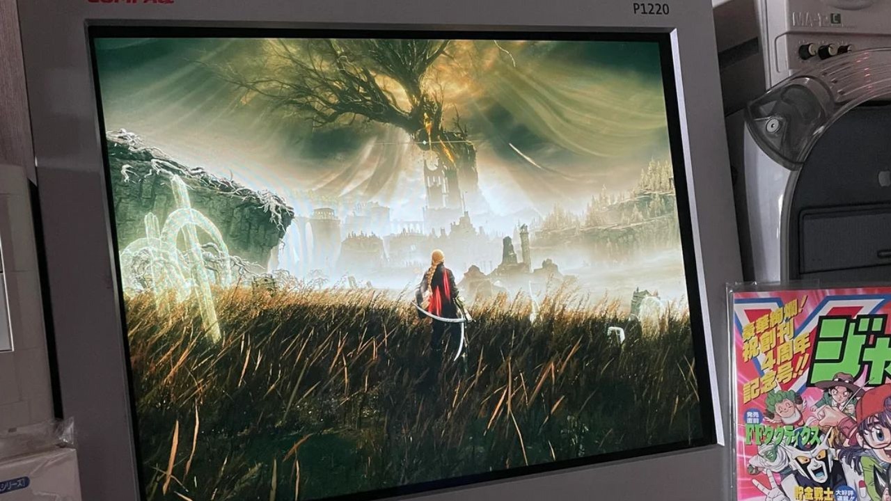 Elden Ring w połączeniu z high-endowym monitorem CRT wygląda zjawiskowo. Cud techniki z 2001 roku wciąż robi wrażenie, źródło grafiki: Nesroh / Reddit.