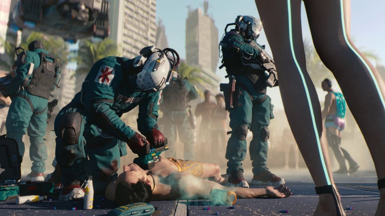 W Cyberpunku 2077 możecie teraz wykupić ubezpieczenie Trauma Team, ale najlepszy pakiet będzie was sporo kosztował, źródło grafiki: CD Projekt RED.