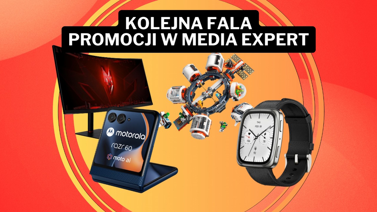 Obniżki do 2000 zł w Media Expert! W ofercie „jeden z lepszych soundbarów” oraz laptop z RTX 5070, źródło grafiki: Acer / Motoro;a / LEGO / Amazfit.