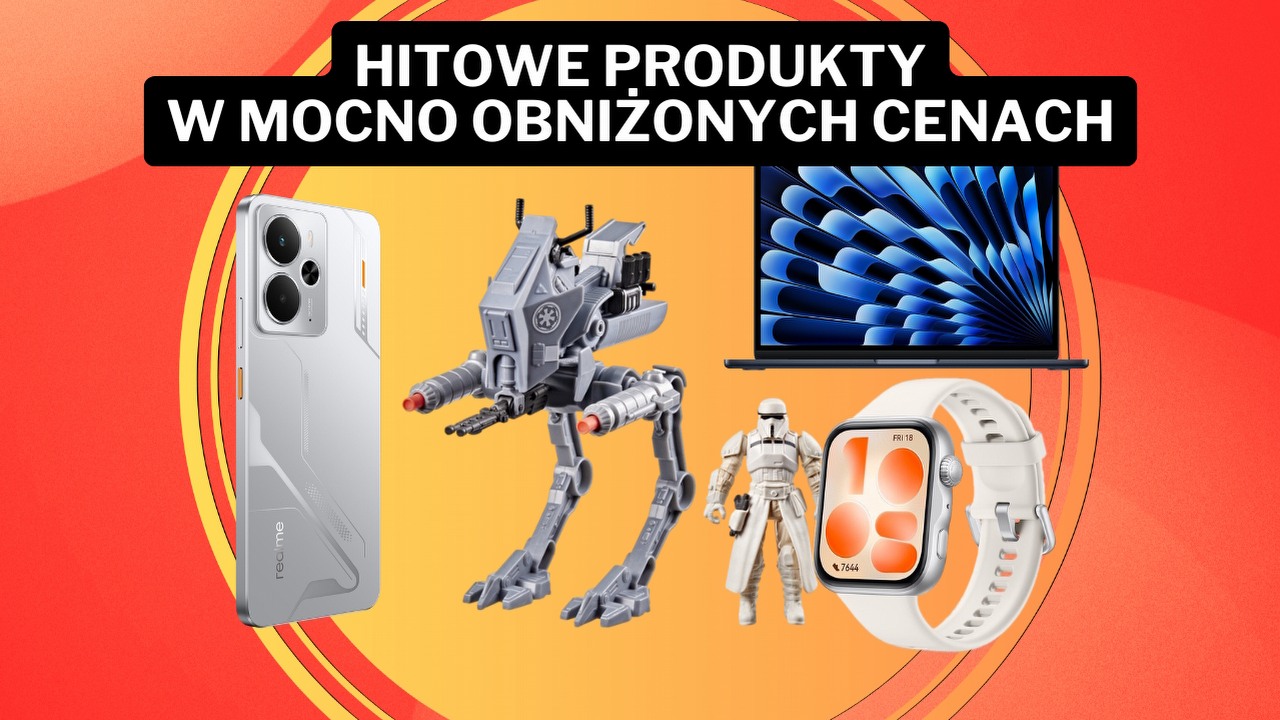 „Najlepszy telefon do 2 tysięcy” i słuchawki Philipsa za niecałe 70 zł. Media Expert znowu kusi mocnymi promocjami, źródło grafiki: realme / Hasbro / Huawei / Apple.