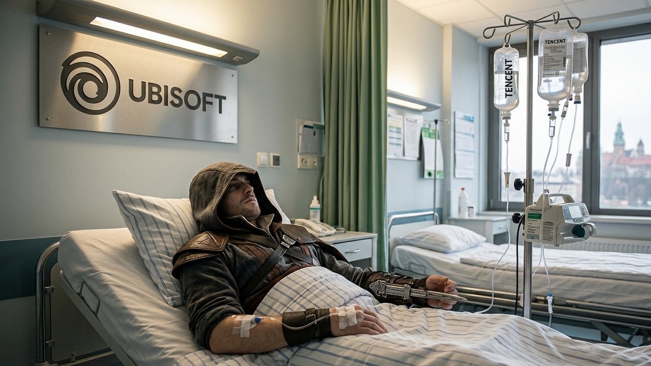 Ubisoft potwierdza okno premiery AC: Hexe i Far Cry 7, które mają mu pomóc wyjść z kryzysu. Firma przyspiesza inwestycje w pierwsze grywalne doświadczenie AI, źródło grafiki: Google Gemini.