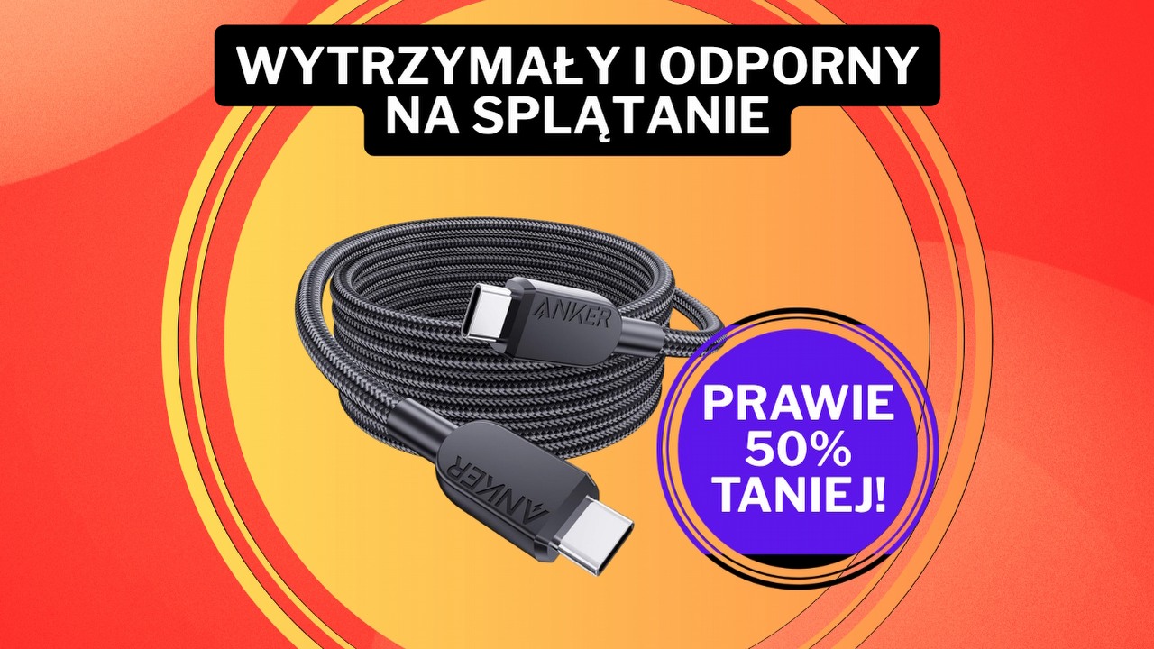 Hit wśród Polaków w nieprzyzwoicie niskiej cenie na Amazonie! Ten kabel Ankera wspiera ładowanie 240 W, a kosztuje niecałe 36 zł (48% taniej), źródło grafiki: Anker.